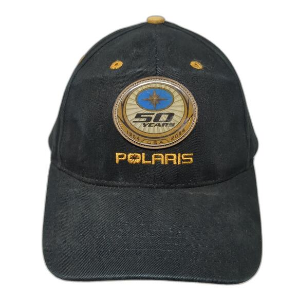 Polaris 50 Years Strapback Hat Black One Size Adjustable Vent Holes - Picture 1 of 11